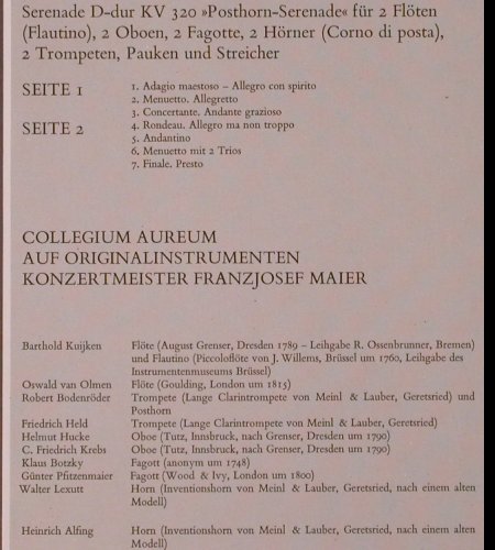 Mozart,Wolfgang Amadeus: Serenade Nr.9 D-Dur KV 320, Orbis(65 901 1), D, 1976 - LP - K289 - 6,00 Euro