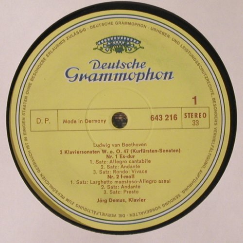 Beethoven,Ludwig van: Der Junge.. 3Klaviers.W.o.O. 47, Deutsche Grammophon(643 216), D, 1970 - LP - K290 - 9,00 Euro