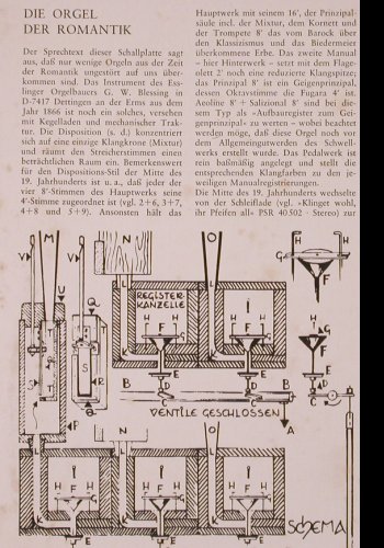 V.A.Orgel i.Jahrh.u.ihre Stilepoche: Die frühe Romantik, Pelca(PSR 40 524), D,  - LP - K294 - 9,00 Euro