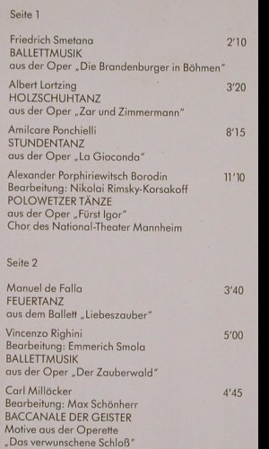 V.A.Zauber des Balletts: Smetana, Lortzing... Loewe, Südwestfunk(SWF 106), D,  - LP - K307 - 7,50 Euro