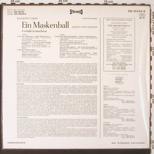 Verdi,Giuseppe: Ein Maskenball,Arien u.Szenen, ital, Decca (SXL 20 524-B), D, FS-New Typ: LP Best.-Nr.: K311 Preis: 12,50 Euro