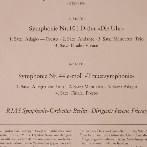 Haydn,Joseph: Symphonie Nr.101 D-dur(d.Uhr) Nr.44, Heliodor (89 516), D, 1965 Typ: LP Best.-Nr.: K330 Preis: 9,00 Euro