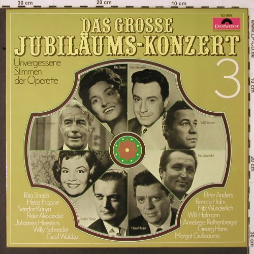 V.A.Das Grosse Jubiläums-Konzert: 3-Unverg.Stimmen d.Operette (LP5/6), Polydor Club (62 989), D, Mono Typ: LP Best.-Nr.: K335 Preis: 5,00 Euro