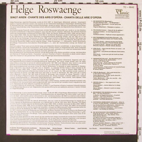 Roswaenge,Helge: singt Arien, (Hist Rec.), Top Classic(TC-9042), D, 1969 - LP - K33 - 6,00 Euro