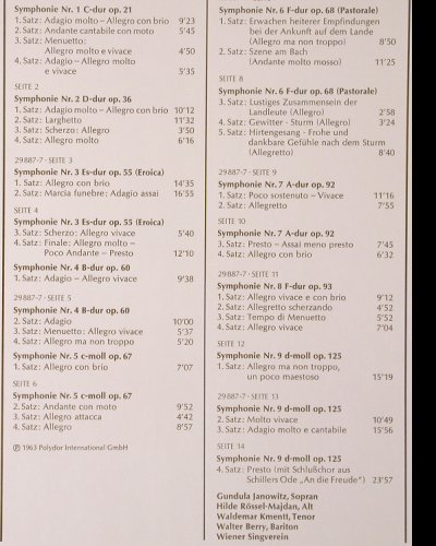 Beethoven,Ludwig van: 9 Sinfonien, Box, D.Gr. Club Ed.(62 580), D, 1963 - 7LP - K340 - 30,00 Euro