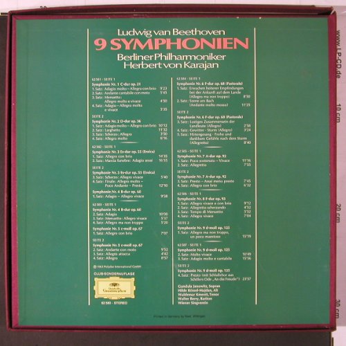 Beethoven,Ludwig van: 9 Sinfonien, Box, D.Gr. Club Ed.(62 580), D, 1963 - 7LP - K340 - 28,00 Euro