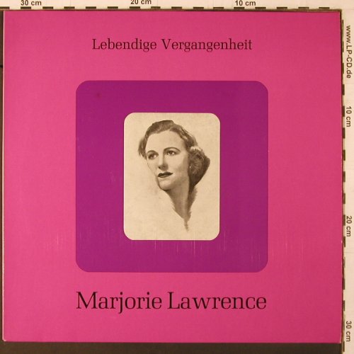Lawrence,Marjorie: Lebendige Vergangenheit, LV (LV 133), A Typ: LP Best.-Nr.: K344 Preis: 7,50 Euro
