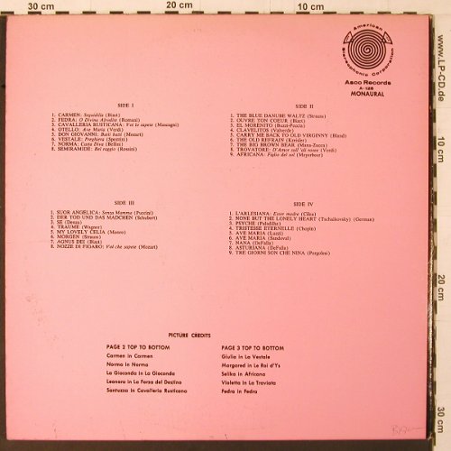 Ponselle,Rosa: Soprano Assoluto, Foc, Asco Record (A-125), US,vg+/vg+ Typ: 2LP Best.-Nr.: K345 Preis: 7,50 Euro