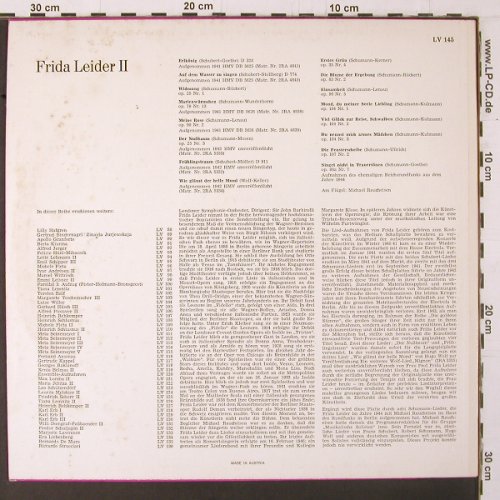 Leider,Frida: Lebendige Vergangenheit II, m-/vg+, LV (LV 145), A Typ: LP Best.-Nr.: K357 Preis: 7,50 Euro