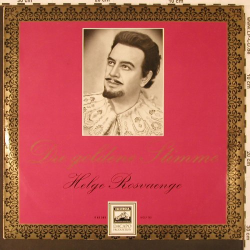 Rosvaenge,Helge: Die Goldene Stimme, erzählt, Electrola (83 382), D Typ: LP Best.-Nr.: K35 Preis: 7,50 Euro