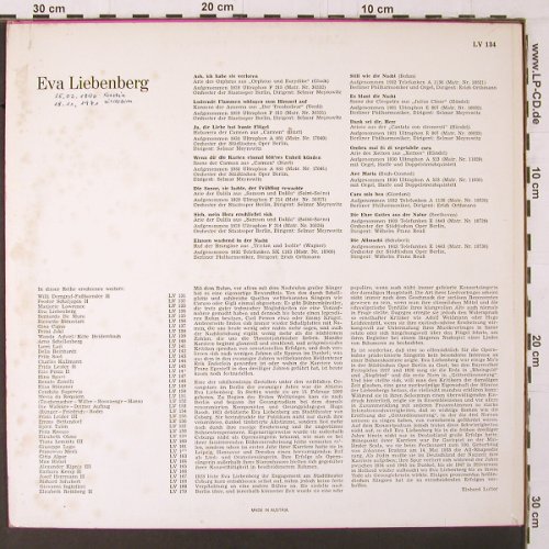 Liebenberg,Eva: Lebendige Vergangenheit, vg+/vg+, LV(LV 134), A,  - LP - K362 - 5,00 Euro