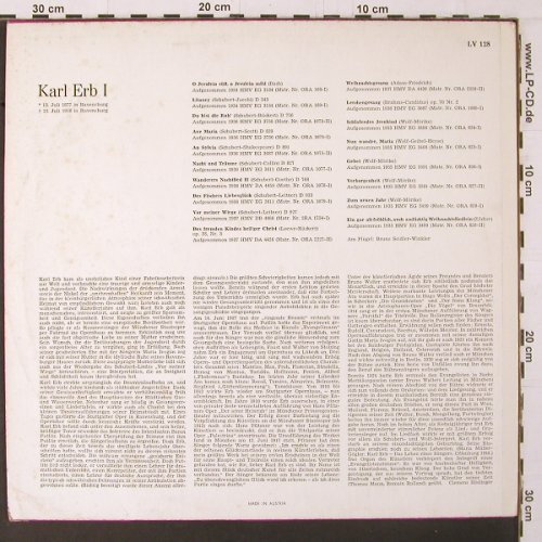 Erb,Karl: Lebendige Vergangenheit I, vg-/vg+, LV (LV 128), A Typ: LP Best.-Nr.: K370 Preis: 5,00 Euro