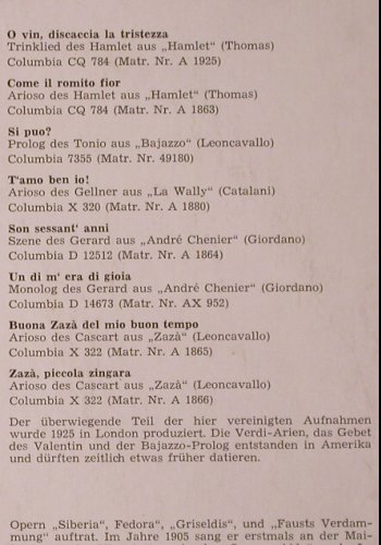 Stracciari,Riccardo: Lebendige Vergangenheit, vg+/vg+, LV (LV 136), A Typ: LP Best.-Nr.: K378 Preis: 5,00 Euro