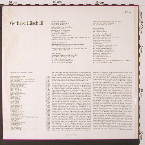 Hüsch,Gerhard: Lebendige Vergangenheit III,vg+/vg+, LV(LV 105), A,  - LP - K380 - 5,00 Euro
