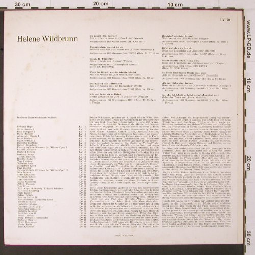 Wildbrunn,Helene: Lebendige Vergangenheit, m-/vg+, LV(LV 70), A,  - LP - K381 - 6,00 Euro