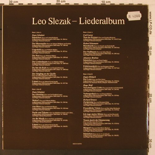 Slezak,Leo: Liederalbum, Foc, LV(LV 2002), A,  - 2LP - K382 - 9,00 Euro