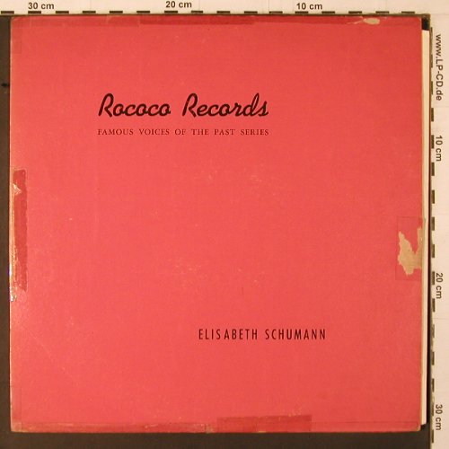 Schumann,Elisabeth: Famous Voice of the Past Series, Rococo Records(R6), CDN,m-/VG-,  - LP - K389 - 5,00 Euro