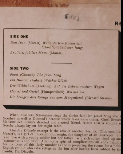 Schumann,Elisabeth: Famous Voice of the Past Series, Rococo Records (R6), CDN,m-/VG- Typ: LP Best.-Nr.: K389 Preis: 5,00 Euro