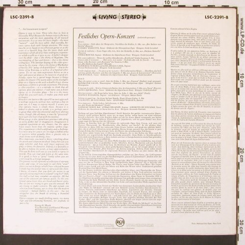 V.A.Festliches Opernkonzert: ital. Gesungen, 9 Tr. Promo-Stol, RCA (LSC-2391-B), D Typ: LP Best.-Nr.: K38 Preis: 6,00 Euro