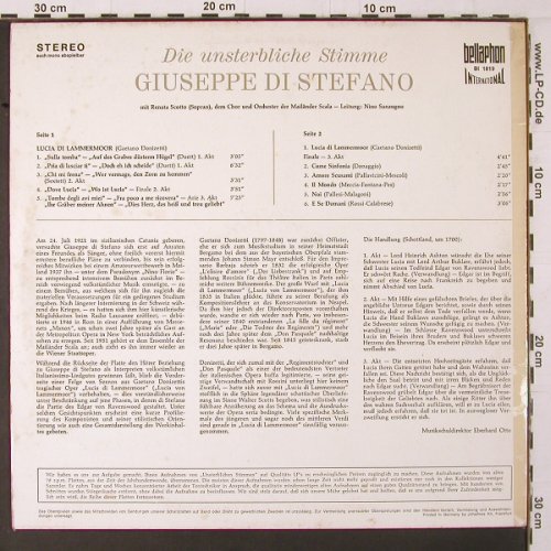 Di Stefano,Giuseppe: Die unsterbliche Stimme, m-/vg+, Bellaphon International (BI 1819), D Typ: LP Best.-Nr.: K396 Preis: 7,50 Euro