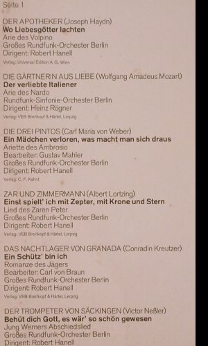 Anheisser,Wolfgang: Ein Opernabend mit, m-/vg+, Eterna (8 26 706), DDR, 1975 Typ: LP Best.-Nr.: K401 Preis: 6,00 Euro