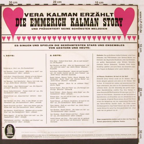 Kalman,Vera - erzählt die: Emmerich Kalman Story, in german, Odeon (E 83 336), D, m-/vg+ Typ: LP Best.-Nr.: K407 Preis: 7,50 Euro