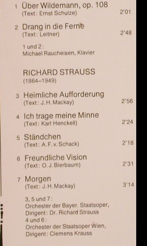 Patzak,Julius: Lieder von Schubert & Strauss, BASF (10 22055-9), D, 1974 Typ: LP Best.-Nr.: K408 Preis: 7,50 Euro