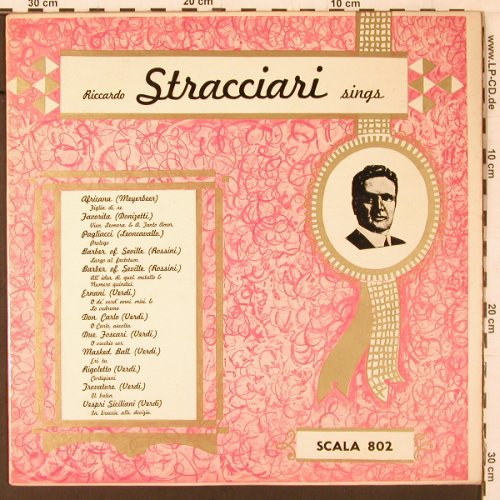 Stracciari,Riccardo: Sings, m-/vg+, Scala Record (802), US Typ: LP Best.-Nr.: K410 Preis: 7,50 Euro