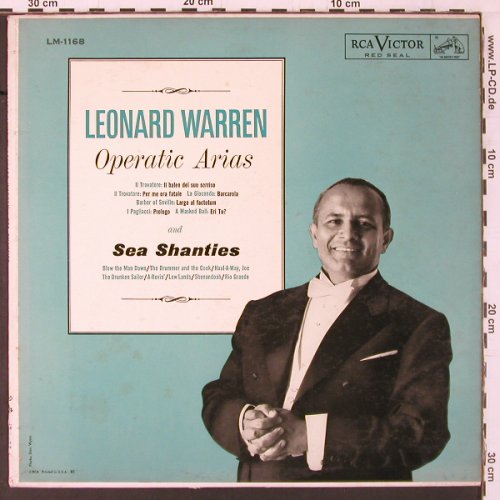 Warren,Leonard: Operatic Arias and Sea Shanties, RCA Victor(LM 1168), US,  - LP - K411 - 7,50 Euro