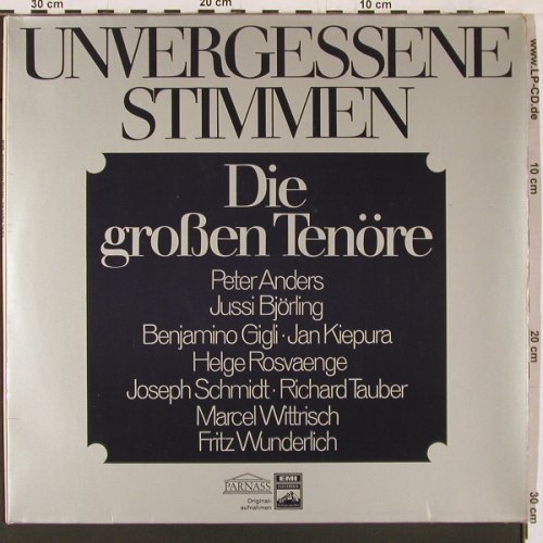 V.A.Unvergessene Stimmen: Die Grossen Tenöre, 27 Tr., Foc, Parnass(62 528), D, Mono,  - 2LP - K419 - 7,50 Euro