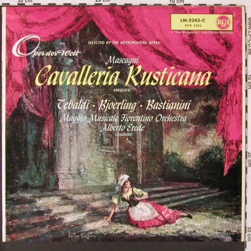Mascagni,Pietro: Cavalleria Rusticana - Arien&Szenen, RCA (LM-2243-C), D Typ: LP Best.-Nr.: K42 Preis: 6,00 Euro