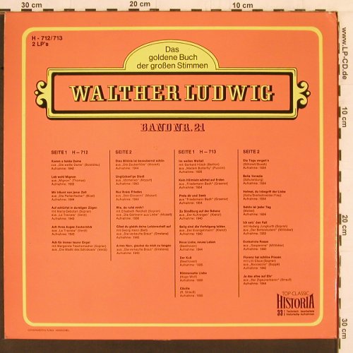Ludwig,Walther: Das Goldene Buch Band 21, Foc, Historia(H-712/713), D, vg+/m-, 1973 - 2LP - K431 - 6,00 Euro