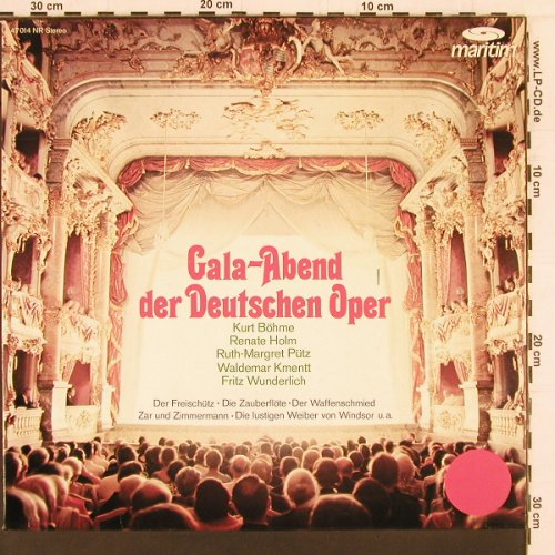 V.A.Gala-Abend der Deutschen Oper: Kurt Böhme,Renate Holm.. Wunderlich, Maritim (47 014 NR), D Typ: LP Best.-Nr.: K437 Preis: 5,00 Euro