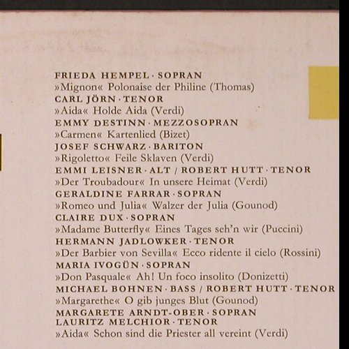 V.A.Die Alte Linden-Oper: Stimmen die die Welt beglückten, D.Gr. (LPEM 19 180), D, Mono, 1959 Typ: LP Best.-Nr.: K438 Preis: 9,00 Euro