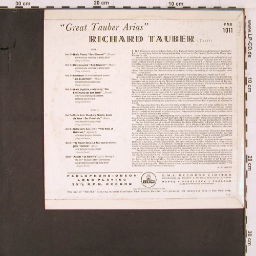 Tauber,Richard: Great Tauber Arias, Parlophone/Odeon(PMB 1011), UK, m-/vg+,  - 10inch - K444 - 6,00 Euro