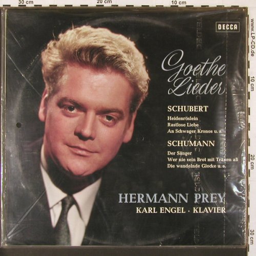 Prey,Hermann: Goethe Lieder, Karl Engel, Klavier, Decca (SXL 21 101-B), D, FS-New Typ: LP Best.-Nr.: K44 Preis: 12,50 Euro