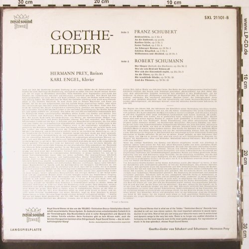 Prey,Hermann: Goethe Lieder, Karl Engel, Klavier, Decca(SXL 21 101-B), D, FS-New,  - LP - K44 - 12,50 Euro
