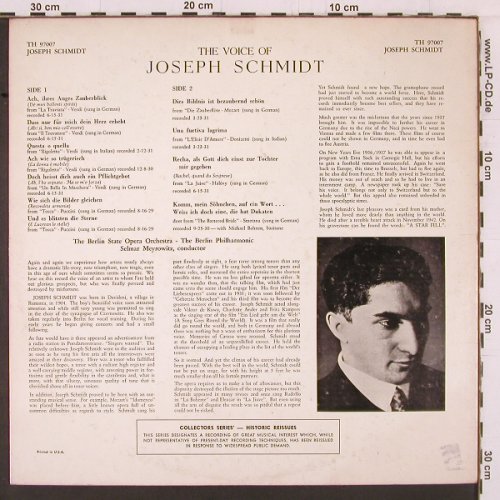 Schmidt,Joseph: The Voice of, Telefunken (TH 97007), US Typ: LP Best.-Nr.: K453 Preis: 9,00 Euro