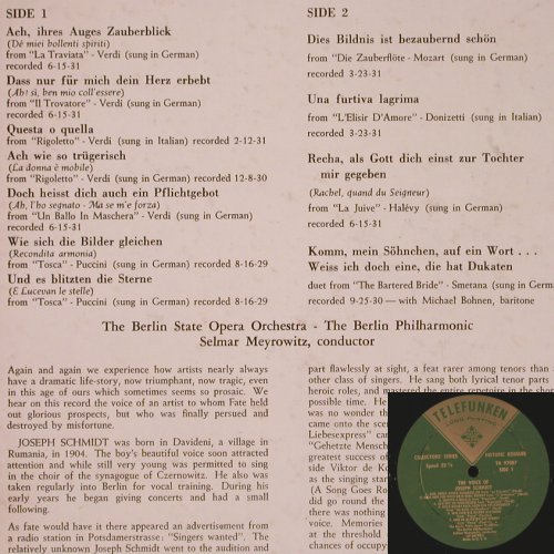 Schmidt,Joseph: The Voice of, Telefunken (TH 97007), US Typ: LP Best.-Nr.: K453 Preis: 9,00 Euro