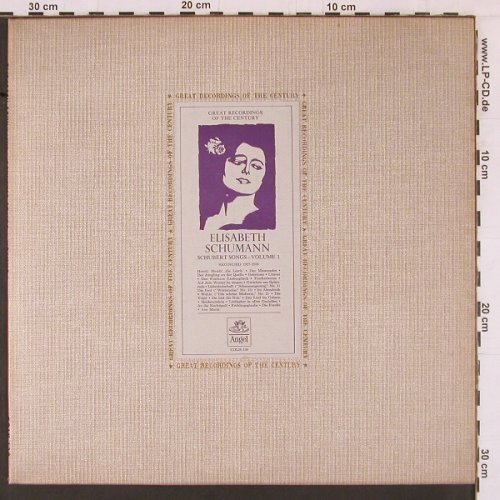 Schumann,Elisabeth: Schubert Songs-Volume1 (1927-36), Angel(COLH 130), US,  - LP - K456 - 9,00 Euro