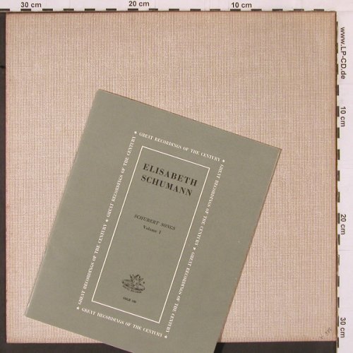 Schumann,Elisabeth: Schubert Songs-Volume1 (1927-36), Angel (COLH 130), US Typ: LP Best.-Nr.: K456 Preis: 9,00 Euro