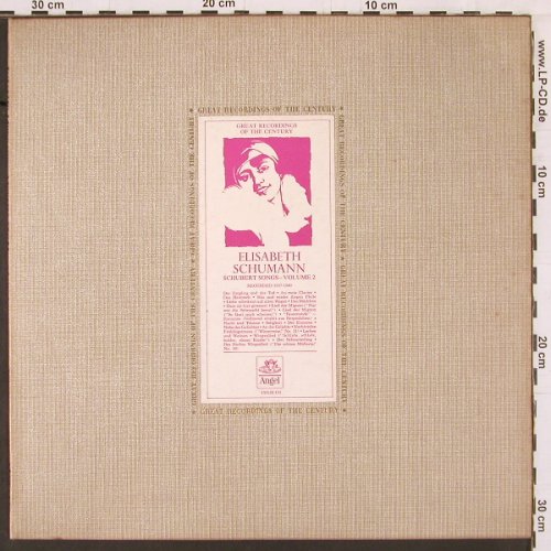 Schumann,Elisabeth: Schubert Songs-Volume2 (1937-49), Angel(COLH 131), US,  - LP - K457 - 9,00 Euro