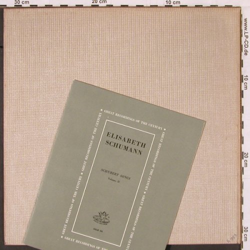 Schumann,Elisabeth: Schubert Songs-Volume2 (1937-49), Angel (COLH 131), US Typ: LP Best.-Nr.: K457 Preis: 9,00 Euro