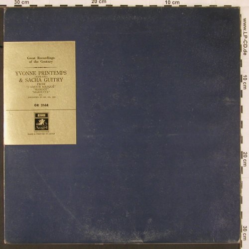 Printemps,Yvonne & Sacha Guitry: Great Recordings of the Century, Angel Recordings (GR-2168), J Typ: LP Best.-Nr.: K460 Preis: 9,00 Euro