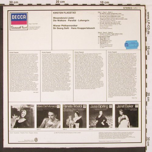 Flagstad,Kirsten: Wesendonck Lieder, Walküre..., Decca Grandi Voci (GRV 11), NL/UK, Ri Typ: LP Best.-Nr.: K463 Preis: 7,50 Euro