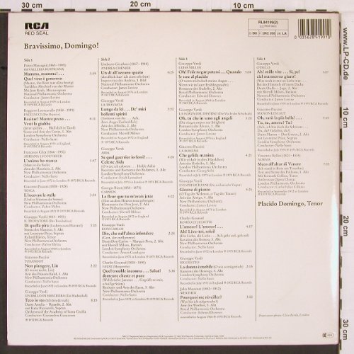 Domingo,Placido: Bravissimo,Domingo! Arias & Duets, RCA Red Seal (RL 84199(2)), D, Ri, Foc, 1985 Typ: 2LP Best.-Nr.: K466 Preis: 7,50 Euro