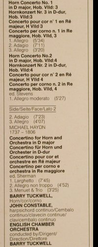 Haydn,Joseph & Michael: Hornkonzerte, m-/vg+, EMI(29 0302 1), D, 1979 - LP - K478 - 7,50 Euro