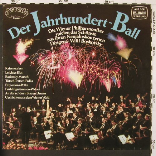 Wiener Philharmoniker: Der Jahrhundert-Ball, Neujahrskonz., Arcade(ADE G 123), D,  - LP - K47 - 6,00 Euro