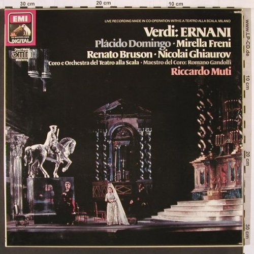 Verdi,Giuseppe: Ernani, Live Recording,  Box, EMI (1435843), D, 1983 Typ: 3LP Best.-Nr.: K480 Preis: 17,50 Euro