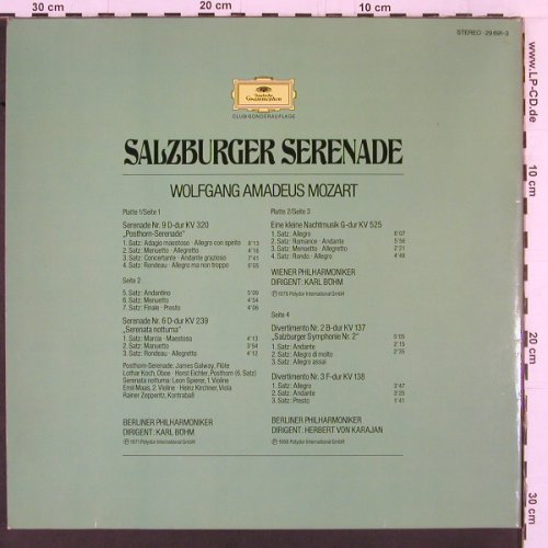 Mozart,Wolfgang Amadeus: Salzburger Serenade, Foc. 1968, D.Gr. Club Ed.(29 691-3), D, 1971 - 2LP - K489 - 9,00 Euro